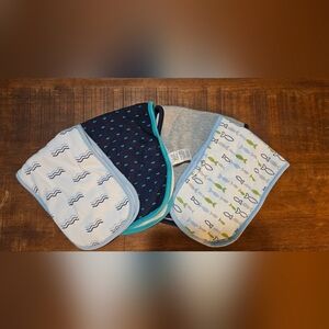 Carter's Fish and Waves Bib Set - Blue and Green